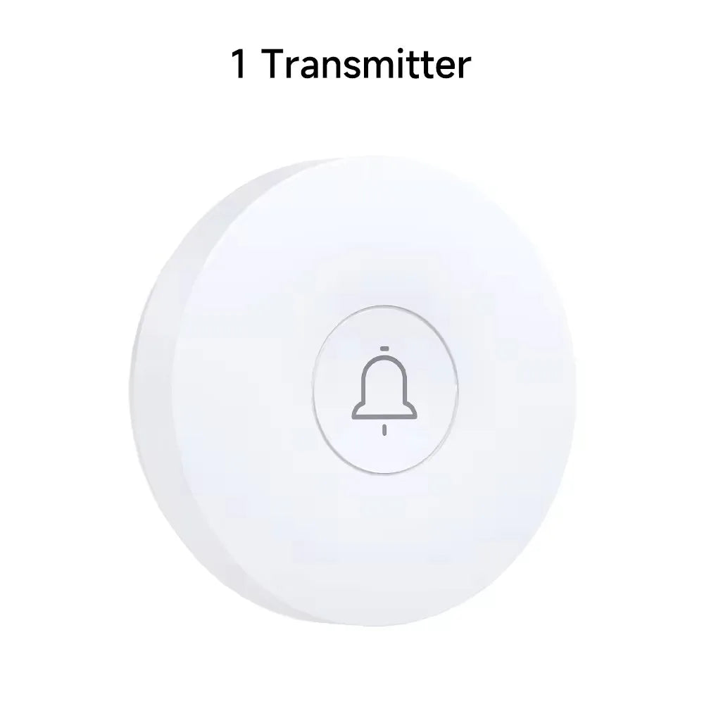 Outdoor Waterproof Circular Self Generating Wireless Doorbell Compatible With Ac 110v-240v Us/Eu Plug Ultra Long Distance Caller