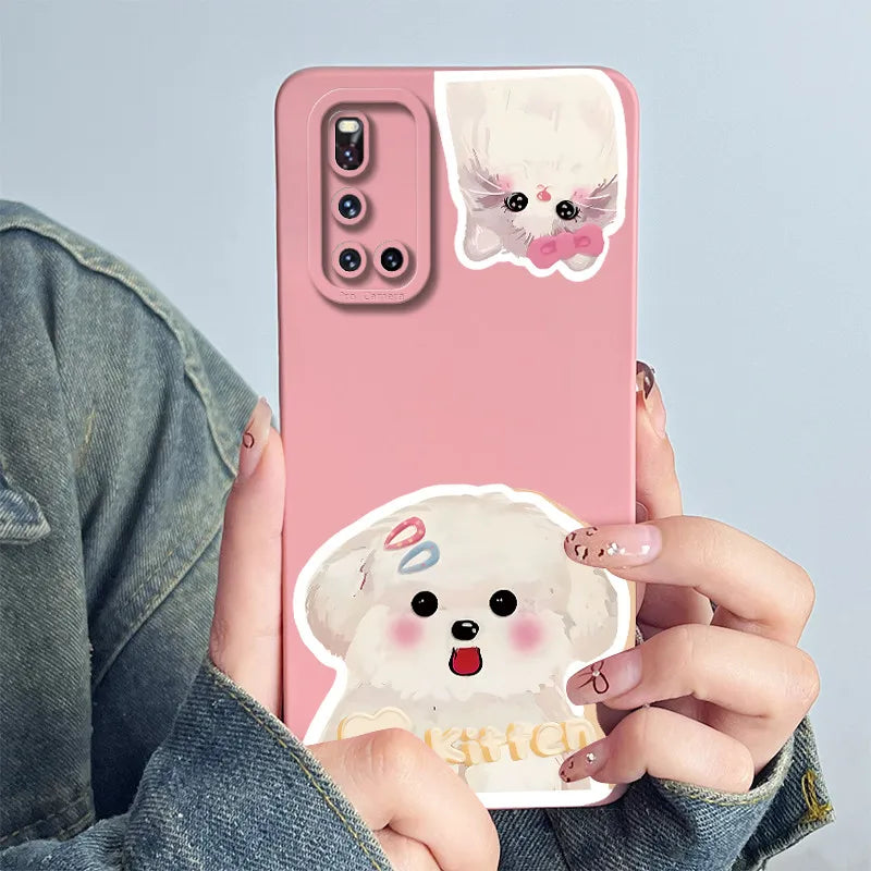 For Vivo V19 Phone Case vivoV19 Back Cover Soft Silicone Sweet Painted Cartoon Shell Capa Lovely Printed Protective Coque Cases