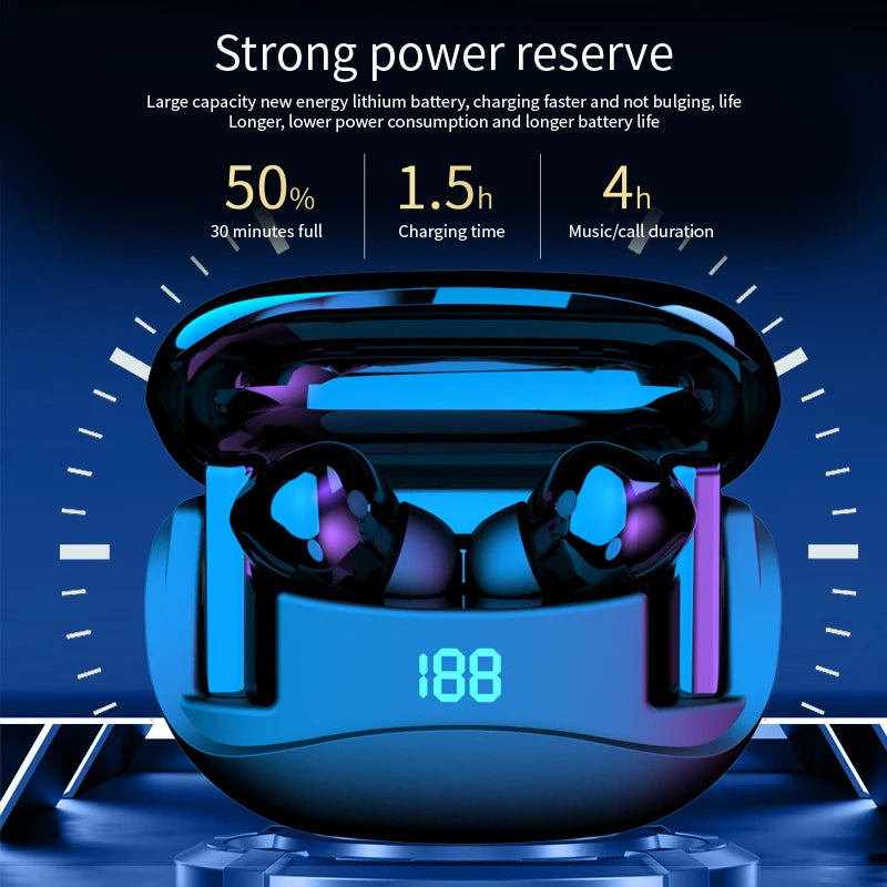 TWS High-Quality True Wireless Bluetooth Earphones Mate60, 12-Hour Playtime, Crystal Clear Sound with LED Battery Display