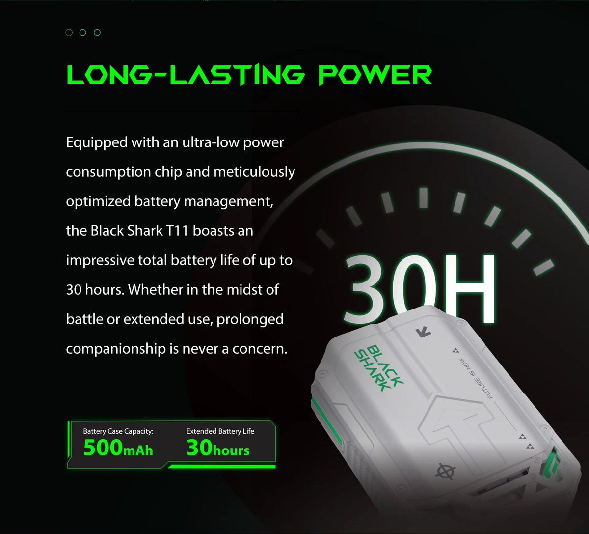 Black Shark T11 TWS Wireless Earbuds with Active Noise Cancellation, Bluetooth 5.3, 30 Hour Battery Life, RGB Light, Low Latency