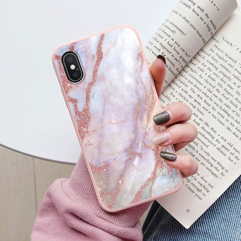 Fashion Marble Cover For iphone X XS MAX Soft Protective Cases Silicone Coque Bumper Fundas For iphone X XSMA iphoneX Shell Bags