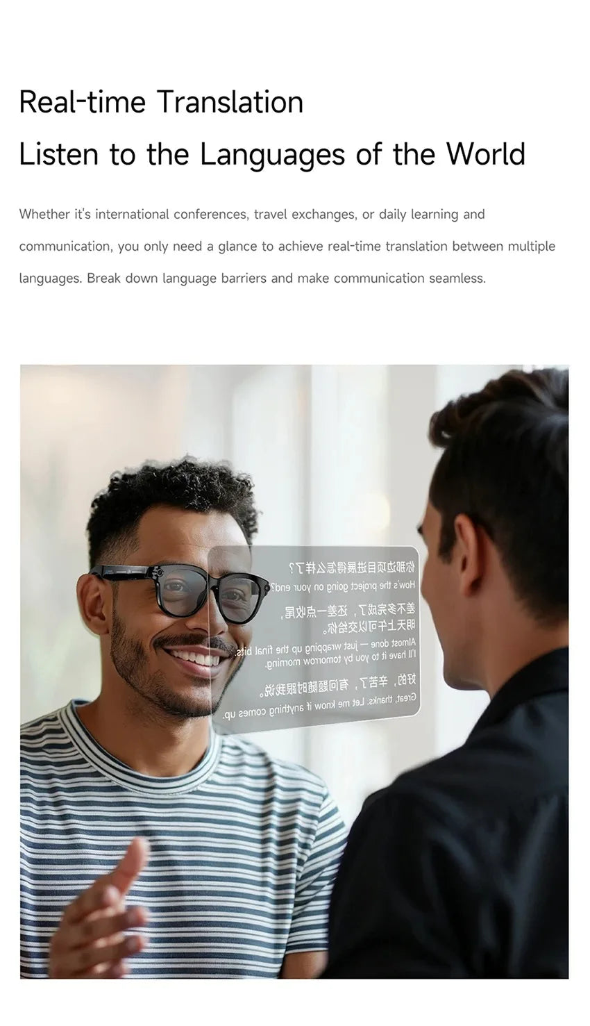 2026 AI Smart Glasses 8K Remote Control Touch Photo Camera Recording Voice Assistant Translator Wireless Bluetooth Sunglasses