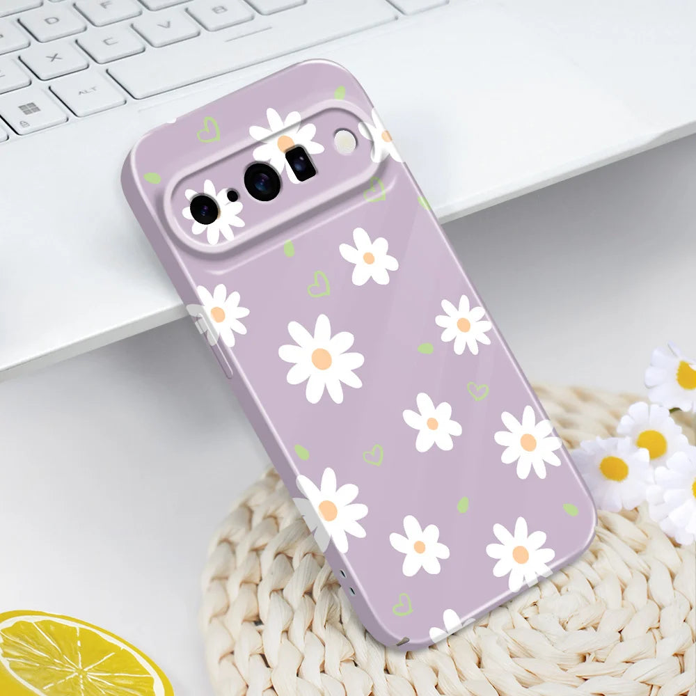 Tender Daisy Phone Case For Google Pixel 10 9 9A 8 8A 7 7A Pro XL 5G Film Hard Cover