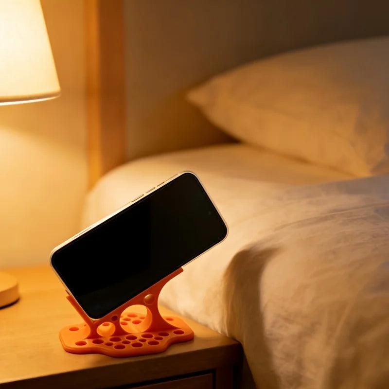 Lazy Stable Phone Stand for Bed Sofa Side Lying Use, Ergonomic Design Plastic Phone Holder
