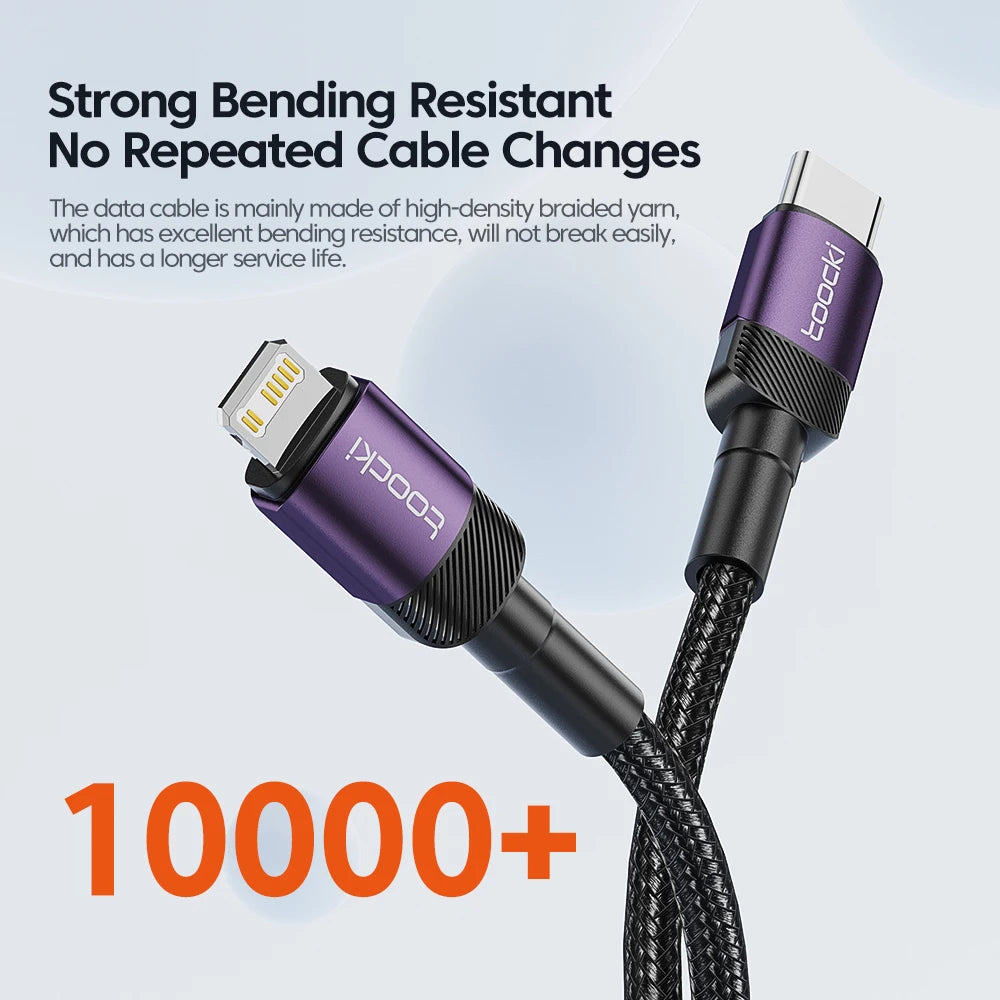 Toocki PD 20W USB C To Lightning Cable For iPhone 14 13 12 11 Pro XS 8 Type C To Lightning Cable Data Wire Fast Charging Cable