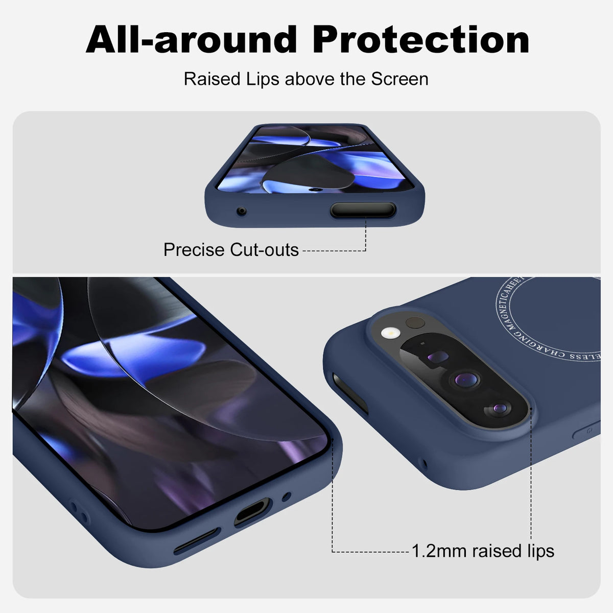 Simple Style Original Liquid Silicone Wireless Charge Case For Google Pixel 10 9 Pro XL 8 7 6 A/Pro Silky Touch Shockproof Cover