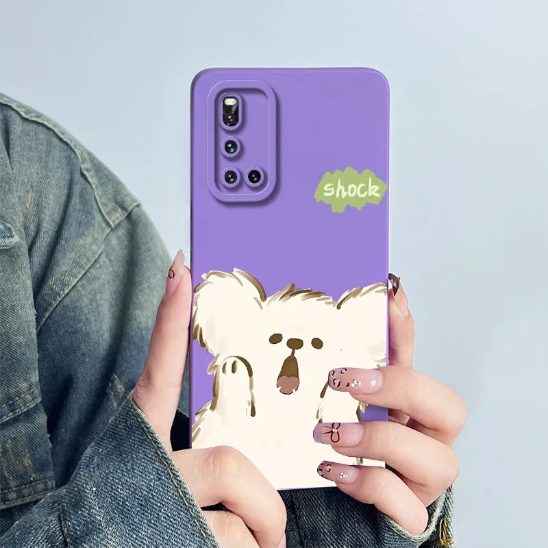 For Vivo V19 Phone Case vivoV19 Back Cover Soft Silicone Sweet Painted Cartoon Shell Capa Lovely Printed Protective Coque Cases