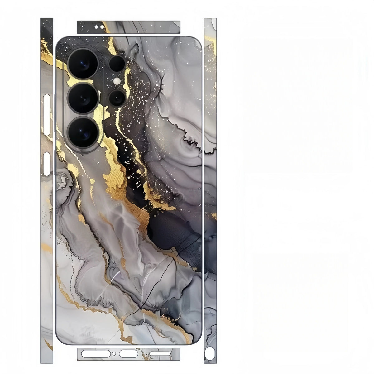 Marble Sticker Skin for Samsung S24 Ultra S26 S25 Phone Skin Wrap Back Film for Frame Camera Protective Decal