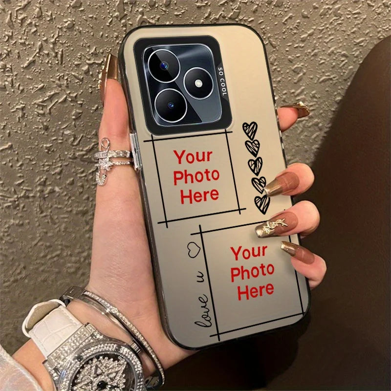 DIY Name Personalised Photos Customized Luxury IMD Cover For iPhone 11 12 13 14 15 16 17 Air Pro Max 7 8 Plus X XS XR 16E Gift