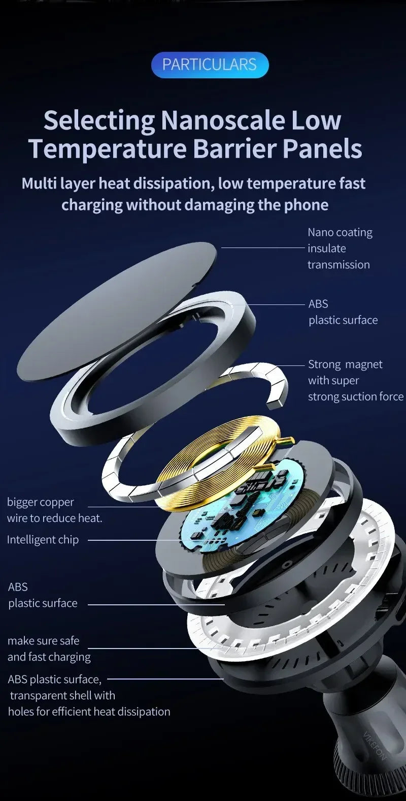 LED/RGB Magnetic Car Wireless Charger For iPhone 12 13 14 15 Pro Max Macsafe Car Phone Holder Stand Mount Fast Charging Station