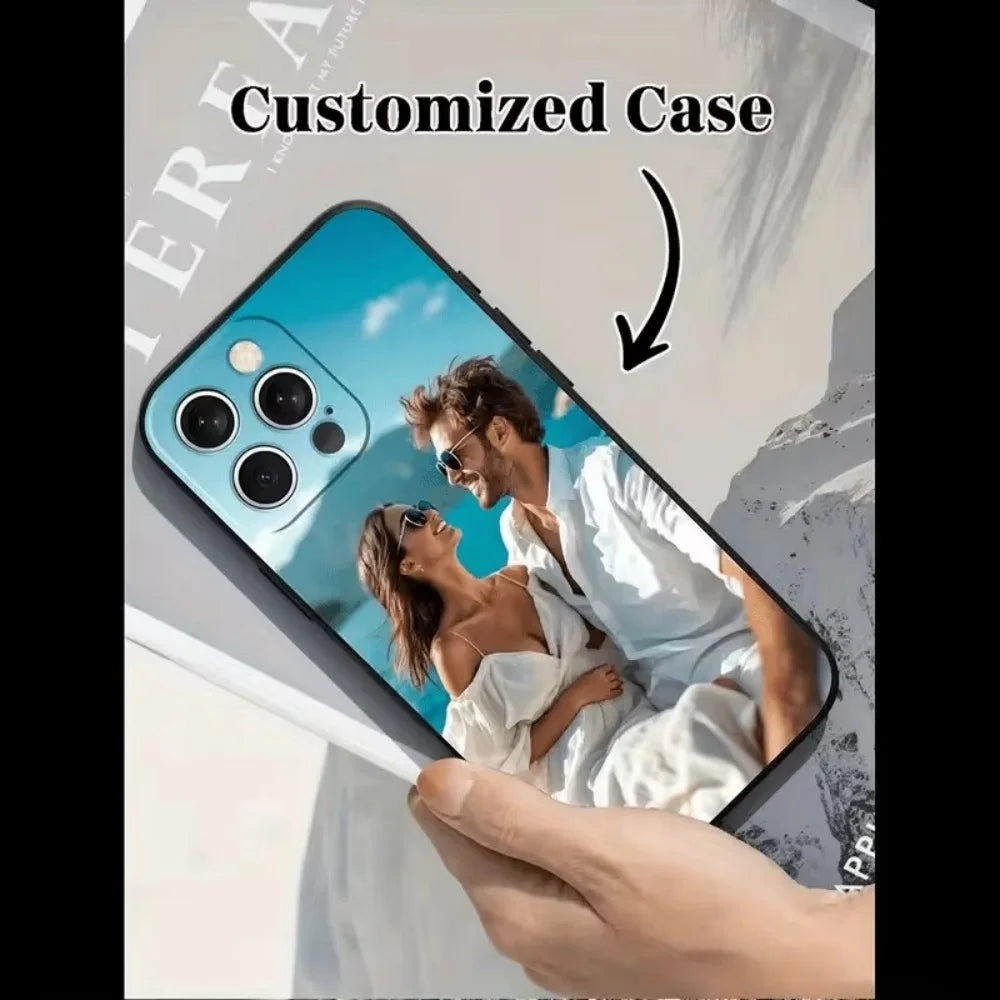 Couple Customization Phone Case For iPhone 18 17 16 15 14 13 12 11 Pro Xs Max Plus Mini XR 17e 16e Air DIY Photo Silicone Cover