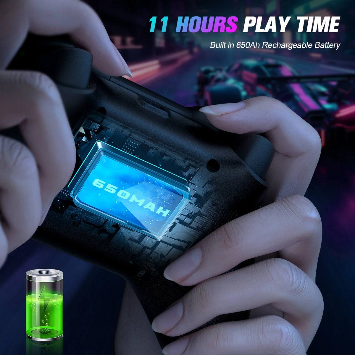Turpow RGB Gamepad For Xbox One Controller,Xbox Seris S/X Dual Vibra 6Axis Gyroscope Wireless Game Xbox Console