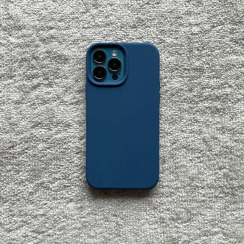 Official Candy Color Silicone Case for iPhone 17 18Pro Max 18 Pro 15 16 14 13 12 13mini Camera Lens Protective Bumper Back Cover