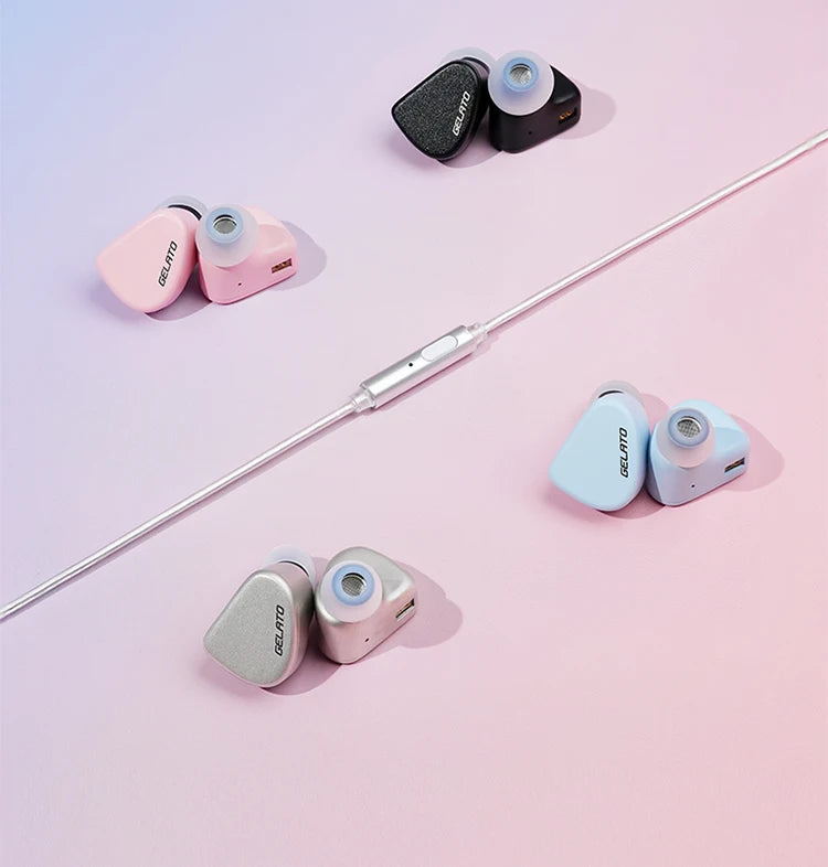 iBasso Jr. Gelato HiFi Wired Earphones In Ear Music Headphones High Quality Sport Headset Customized Pc Gamer Accessories Gifts