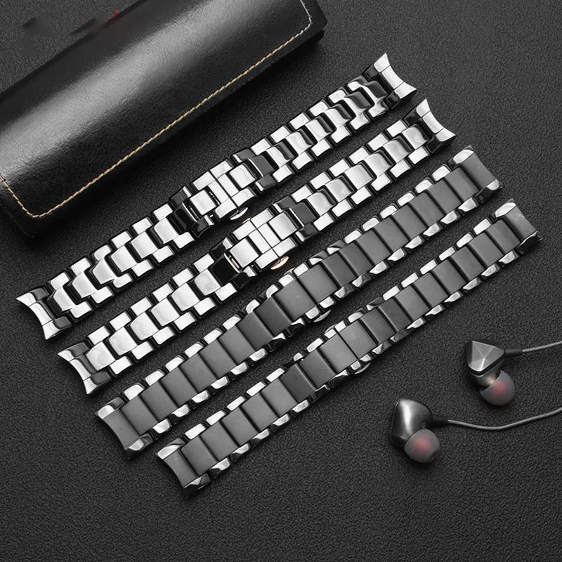 High quality Ceramic case watchband for Armani watch AR1451 AR1452 AR1400 AR1410 AR1421 AR1440 Men's black strap accessories