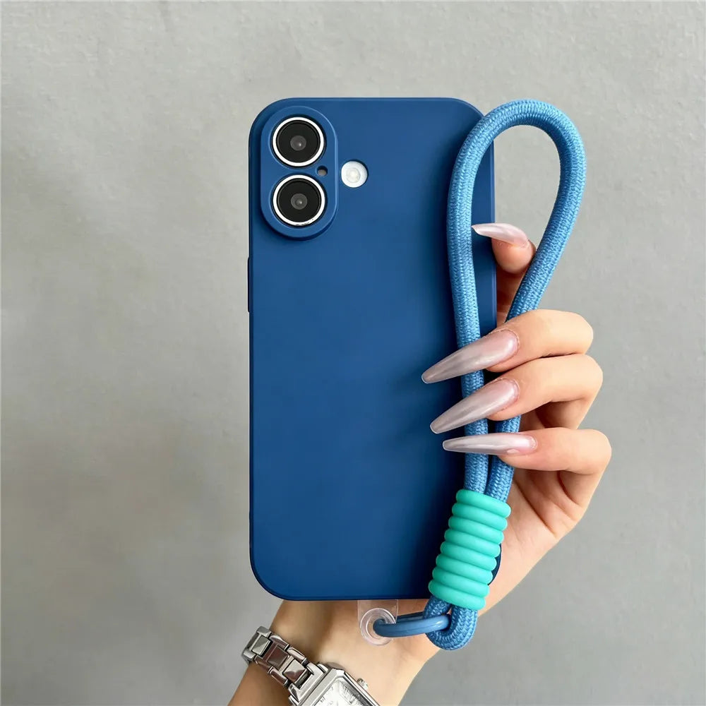 Case For Google Pixel 10 Pro Rope Lanyard Strap Phone Case For Google Pixel 10A 9 9A 9 10 Pro XL 7 7A 8 8A Soft Silicone Cover