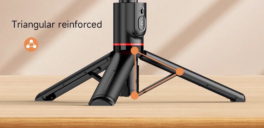 Wireless Selfie Stick Tripod Stand with Magnetic Bluetooth Remote Extendable Tripod for Apple iPhone Live Streaming Video Record
