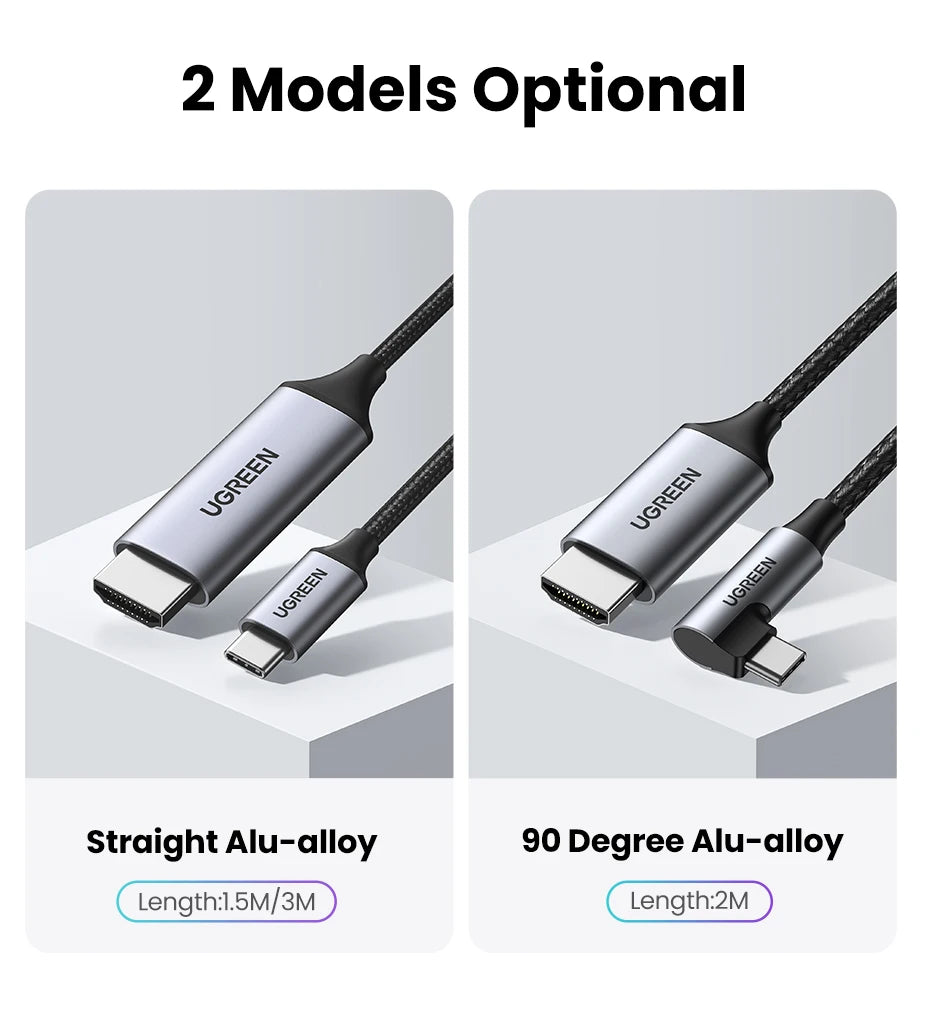 UGREEN USB C HDMI Cable Type C to HDMI 4K for iPhone 15 TV Converter MacBook Air iPad Samsung Pixelbook XPS USB C HDMI Adapter