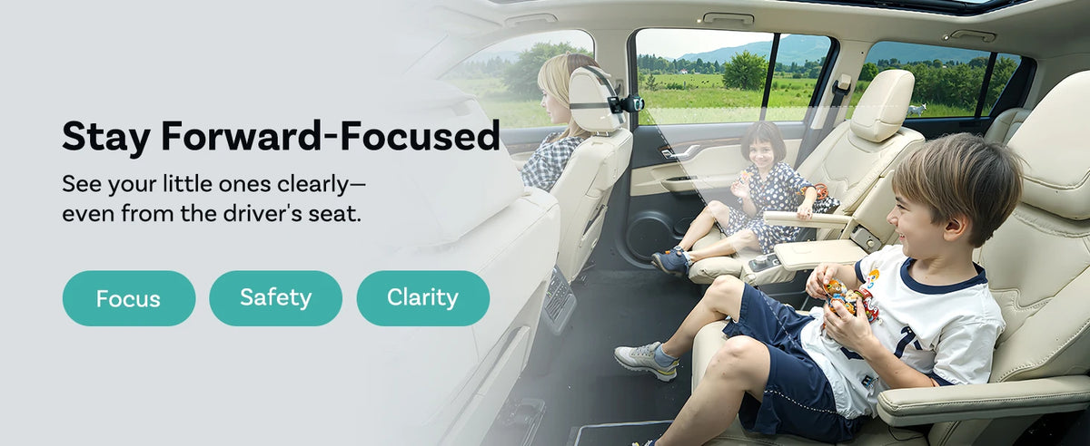 OTTOCAST Cabin Care Baby Car Camera Wireless Carplay Adapter 1080P 150° Wide Angle Night Vision Back‑Seat Monitor Easy Install