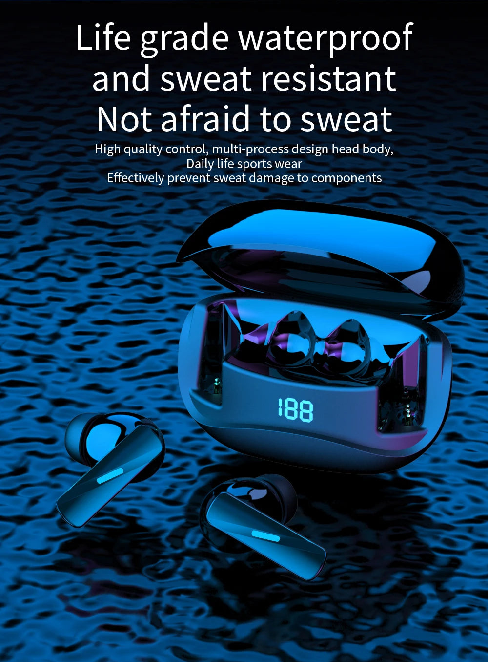 TWS High-Quality True Wireless Bluetooth Earphones Mate60, 12-Hour Playtime, Crystal Clear Sound with LED Battery Display