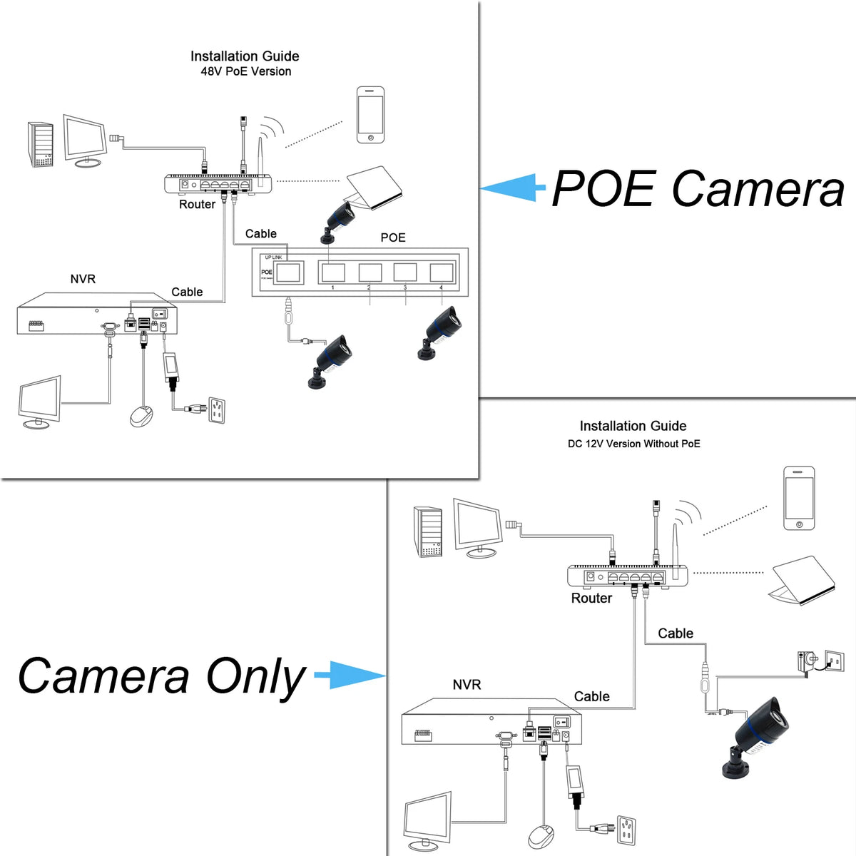 JIENUO 4K Poe Camera Outdoor Onvif Waterproof IP Security Night Vision Video Audio 4MP 5MP 8MP Bullet HD Home Cam Surveillance
