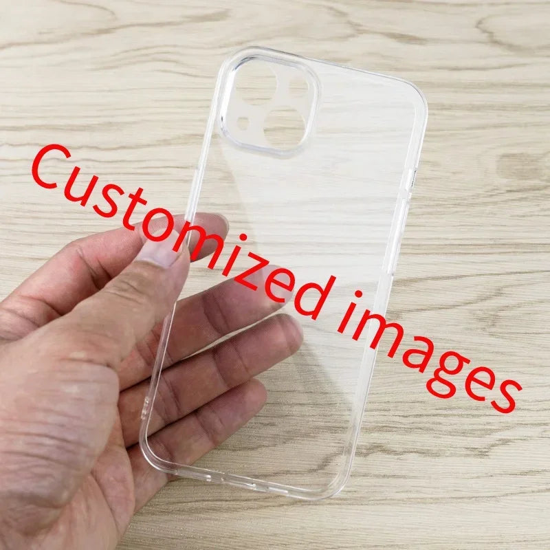 Transparent Customized Phone Case For iPhone 17 11 12 13 14 15 16 Plus Mini Pro Max 7 8 SE Cartoon Animal Mobile Soft Cover