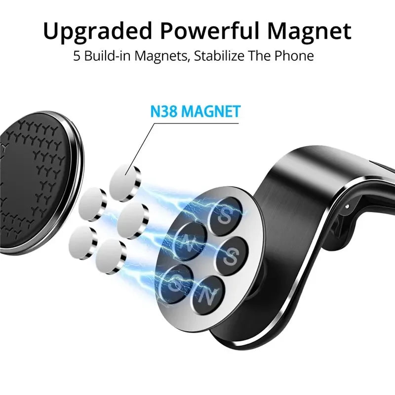 Magnetic Car Phone Holder Universal Air Vent Car Phone Mount Mobile GPS Support Mobile Phone Holder, Car Supplies, Small Tools