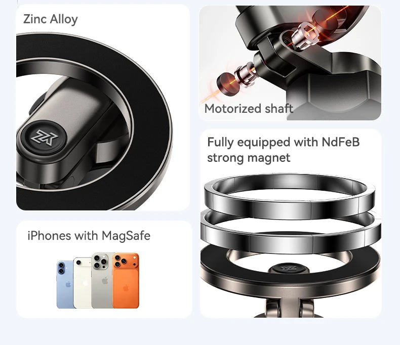 YZ Magnetic Car Phone Holder for Tesla Model YL Y 3 Car Display Screen Side 360 Degree Rotation Car Mount for all iPhone 17 18