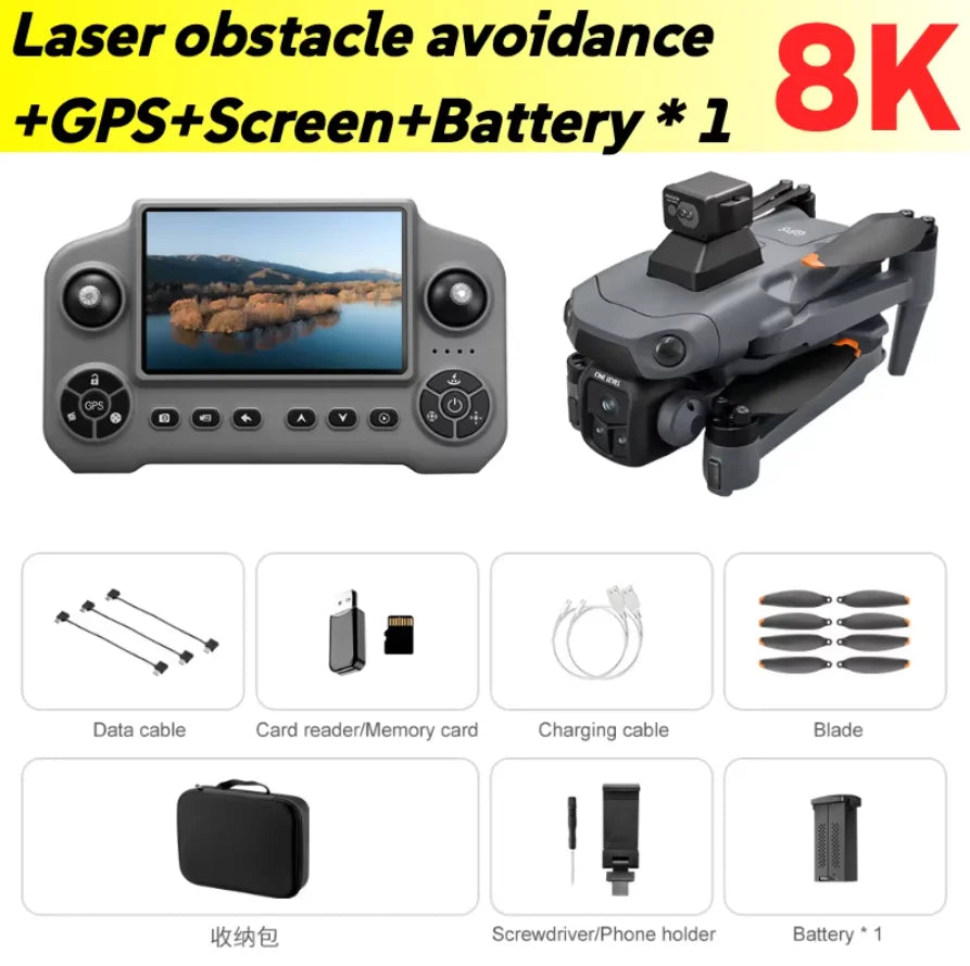 Original V918 Max GPS Foldable Drone 8K Dual Camera 360° Obstacle Avoidance Brushless 5G WiFi Screen Remote RC Quadcopter