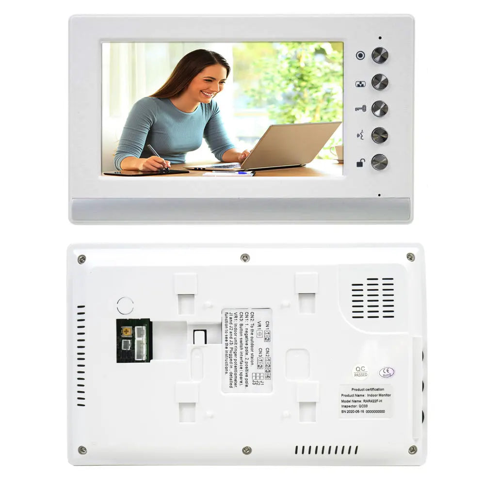 New Apartment Intercom Video Doorbell with RFID Card Unlock 7inch 4 Wired Video Door Phone System unlock 2 door 