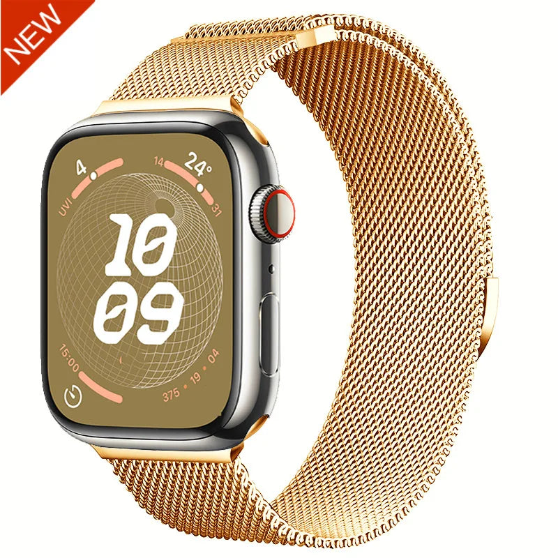 Milanese Strap for Apple Watch 44mm 40mm 45mm 41mm 46mm 42mm 49mm Metal Bracelet iWatch Series 12 11 10 Ultra 9 8 7 6 5 SE3 band