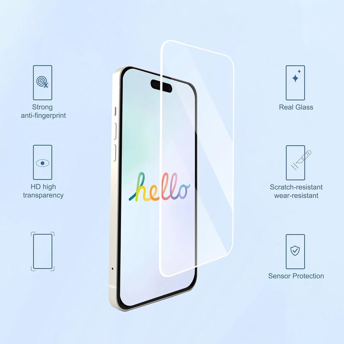 3Pcs HD Tempered Glass Screen Protector For iPhone 11 12 13 14 15 16 17 Pro Max 14 15 16 Plus Air 16e 17e Glass Protection Film