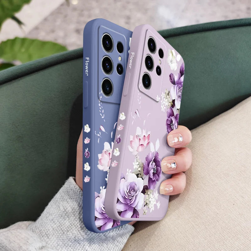 Beautiful Peony Phone Case For Samsung Galaxy S25FE S24 S23 S22 S21 S20 S10 S10E Ultra Plus FE Note 20 Ultra 10 Plus Cover