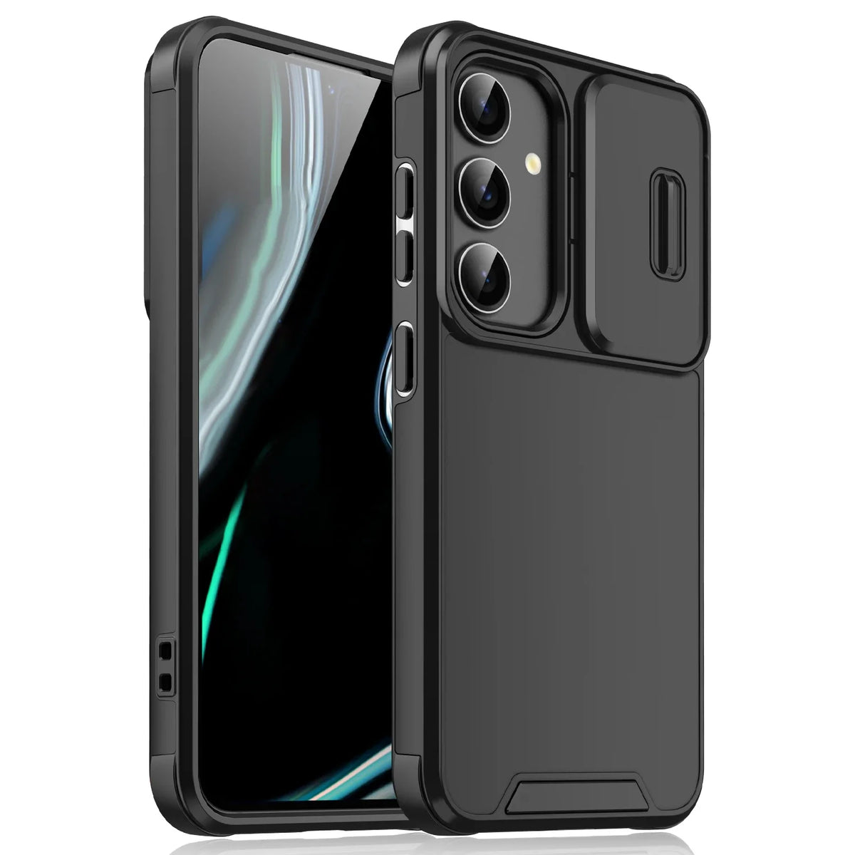 Luxury Shockproof Armor Phone Case For Samsung Galaxy S26 S25 Edge S24 S23 S22 Ultra FE Plus Slide Camera Protection Back Cover