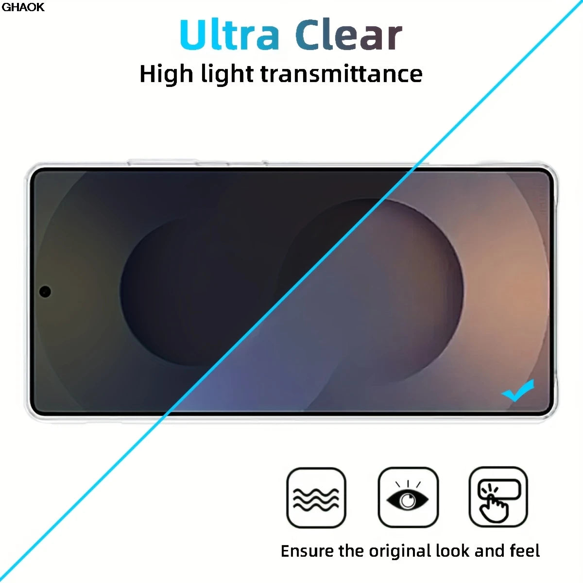 2Pcs Privacy Screen Protector For Samsung Galaxy S26 S24 S25 Plus S25 Ultra S25 Edge Fingerprint Unlock Anti-spy Tempered Glass