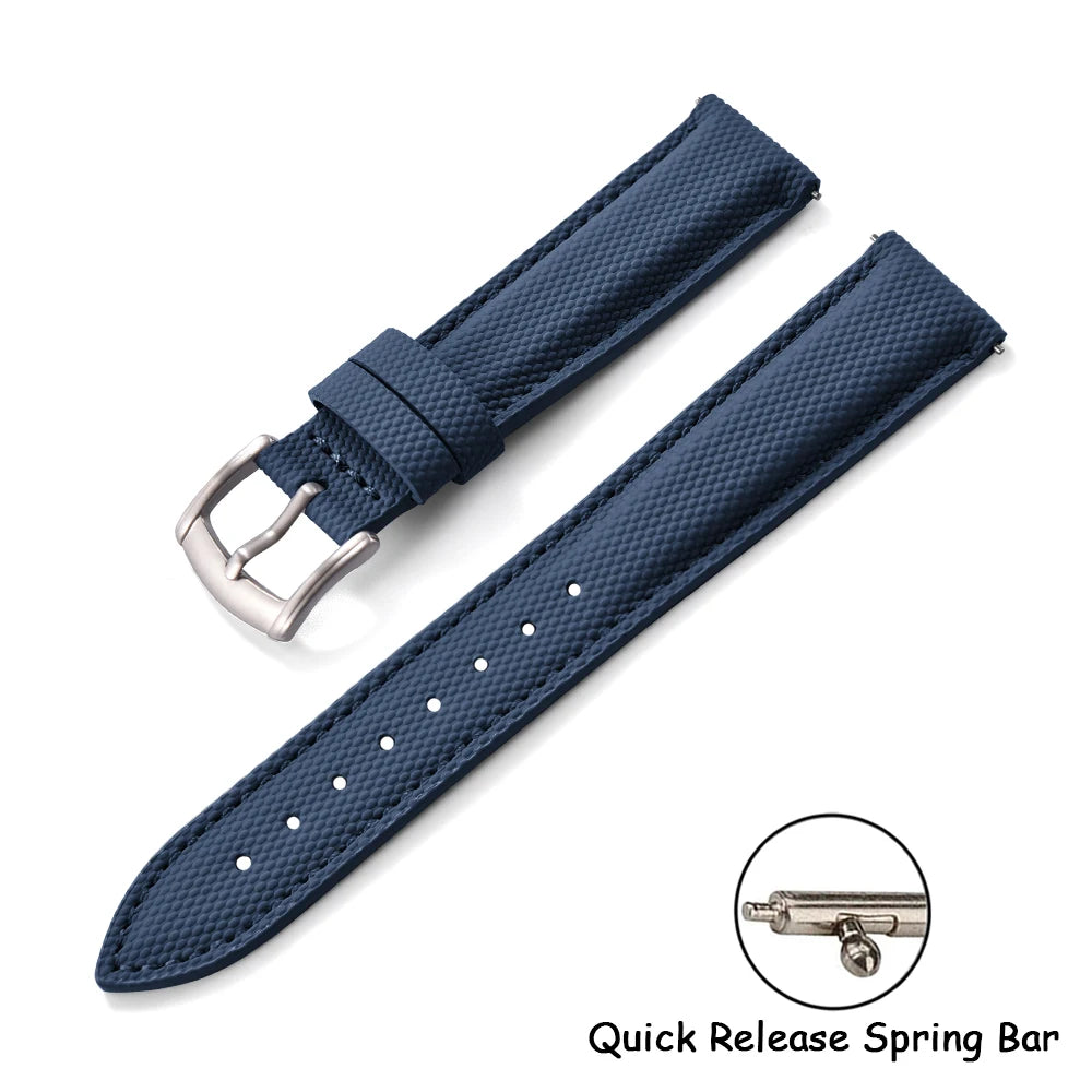 New Coated Sailcloth Strap 18/19/20/22mm Sport Fabric Waterproof WristBand Universal Accessories For Smart Watch Huawei/Samsung