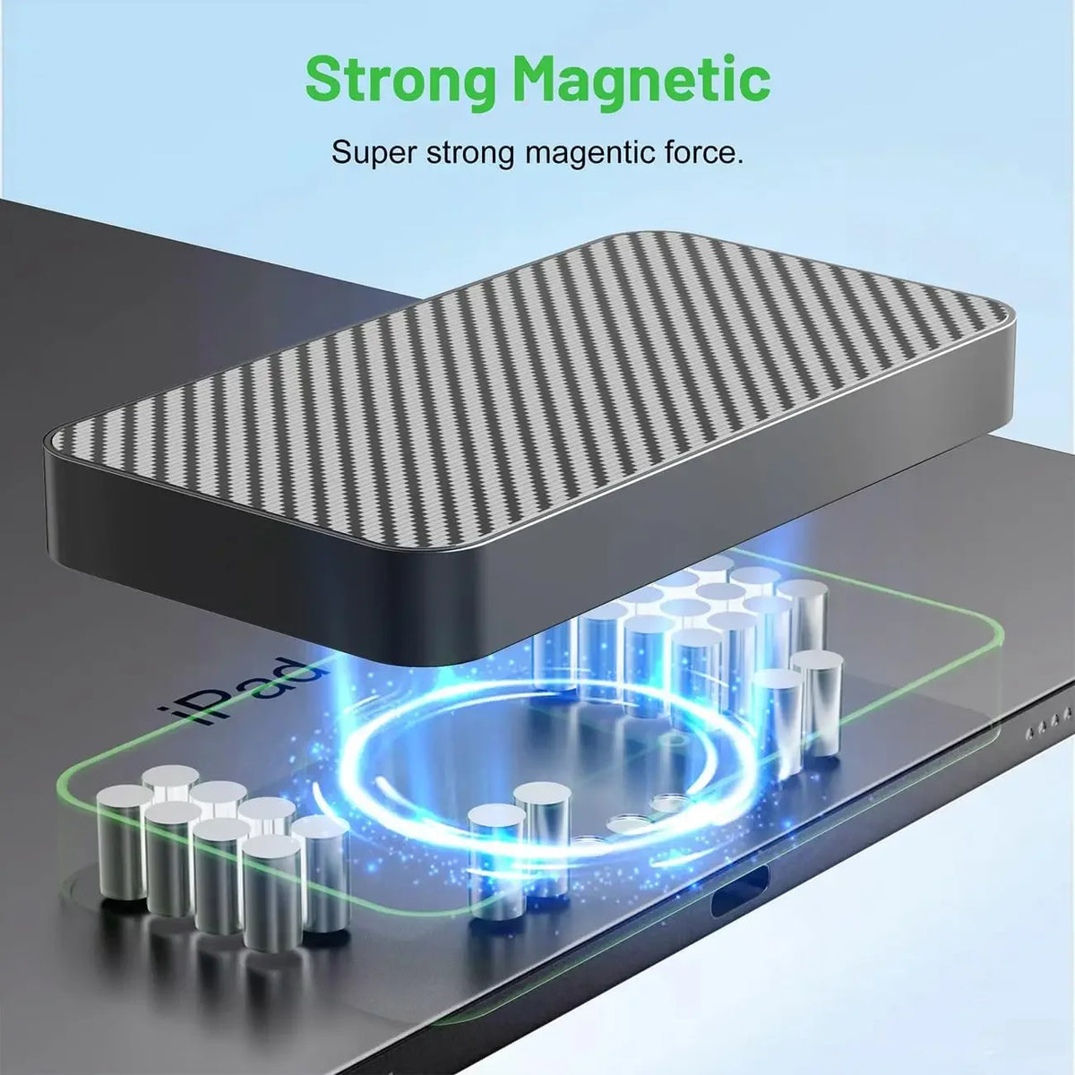 Magnetic Wireless Charger for iPad, 18W Fast Charging Pad with Smart Connector & USB-C Cable