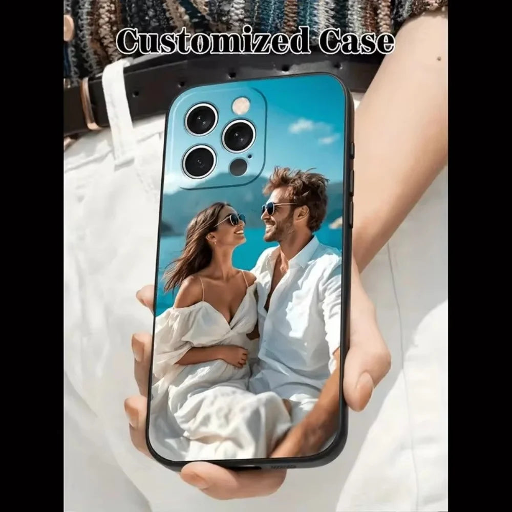 Couple Customization Phone Case For iPhone 18 17 16 15 14 13 12 11 Pro Xs Max Plus Mini XR 17e 16e Air DIY Photo Silicone Cover
