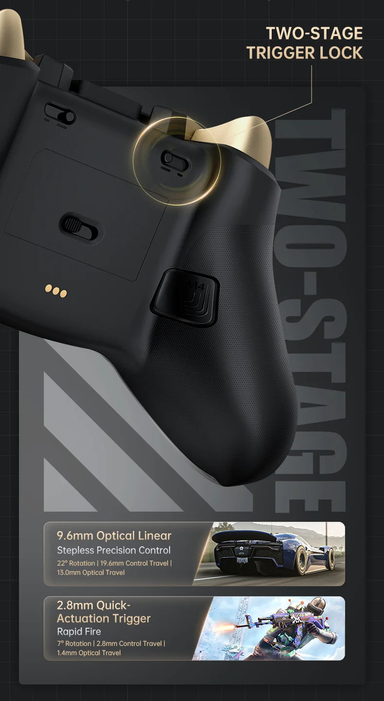 MACHENIKE G5Pro V2 Tri Mode Gaming Controller Optical Trigger ABXY Button Hot-Swappable Joystick 4K Resolution For Switch PC