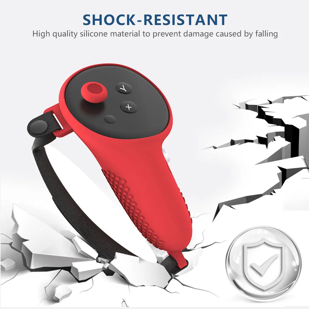 Silicone Protective Case For Meta Quest 3 VR Touch Controller Silicone Cover Skin Handle Grip VR Accessories