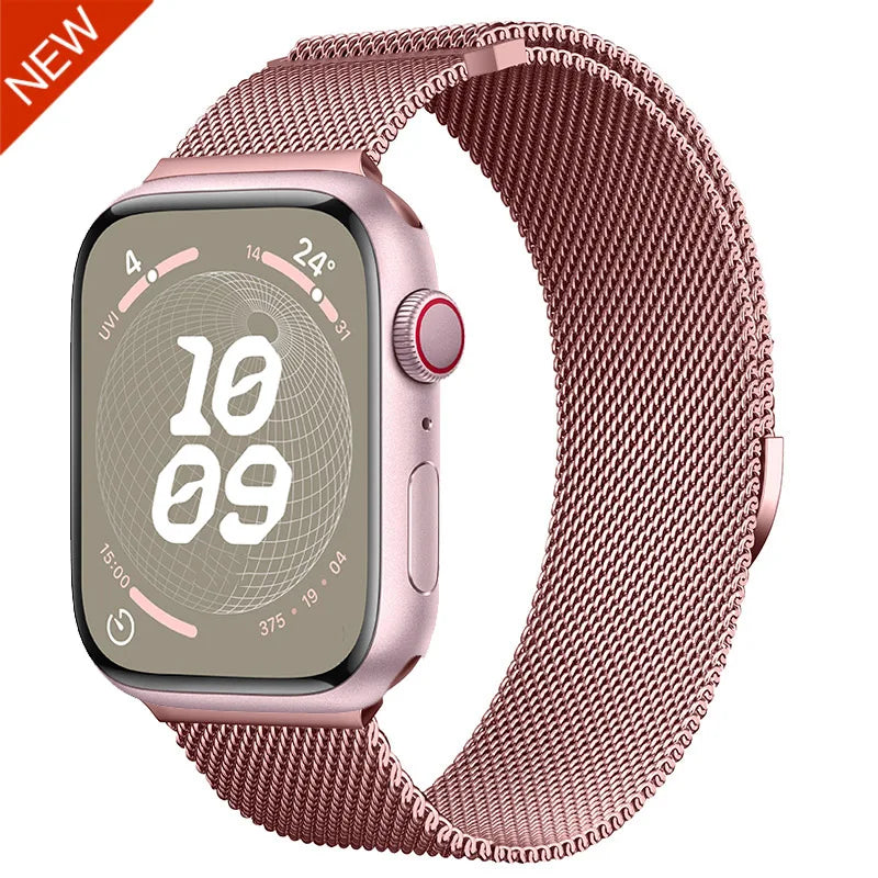 Milanese Strap for Apple Watch 44mm 40mm 45mm 41mm 46mm 42mm 49mm Metal Bracelet iWatch Series 12 11 10 Ultra 9 8 7 6 5 SE3 band