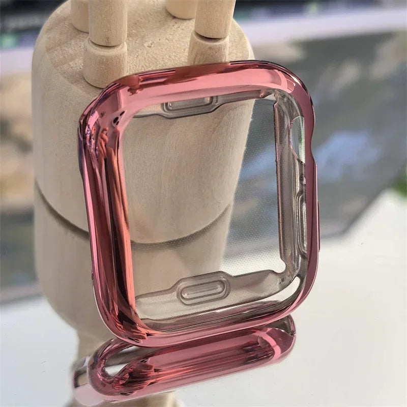 Screen Protector for Apple Watch 41mm 44mm 40mm 45mm 46mm 42mm TPU Full Cover bumper Case iWatch Series 12 11 10 9 8 7 SE 6 5