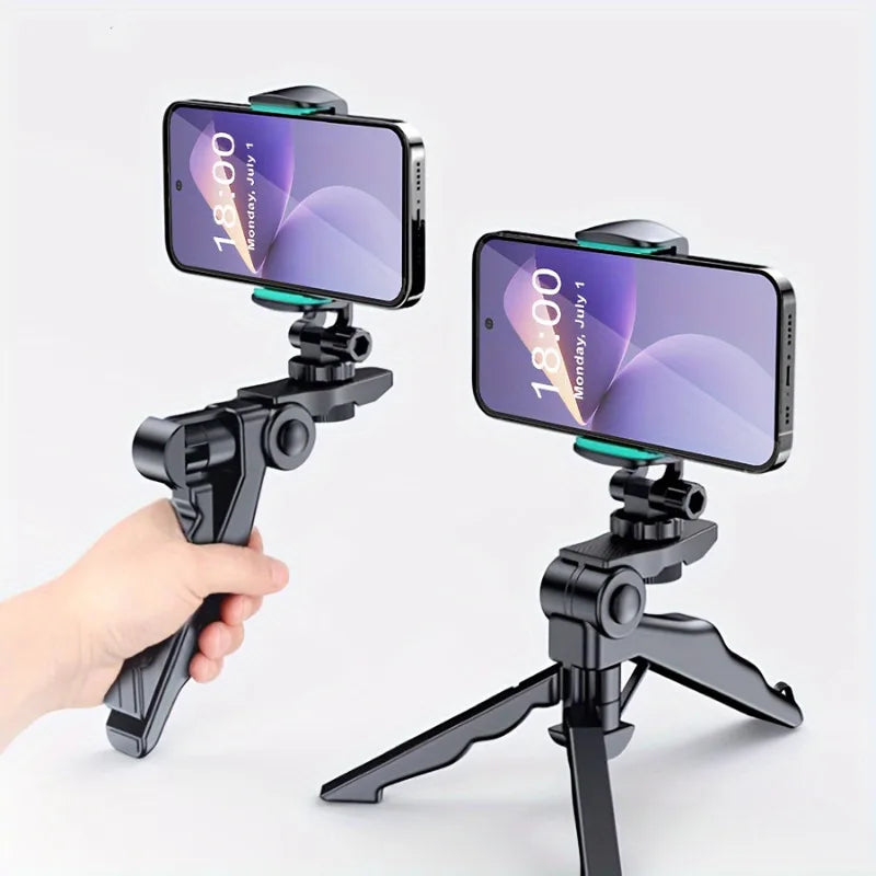 Mobile Phone Holder Tripod Table Top Phone Stand Mini Handheld Tripie Selfie Stick