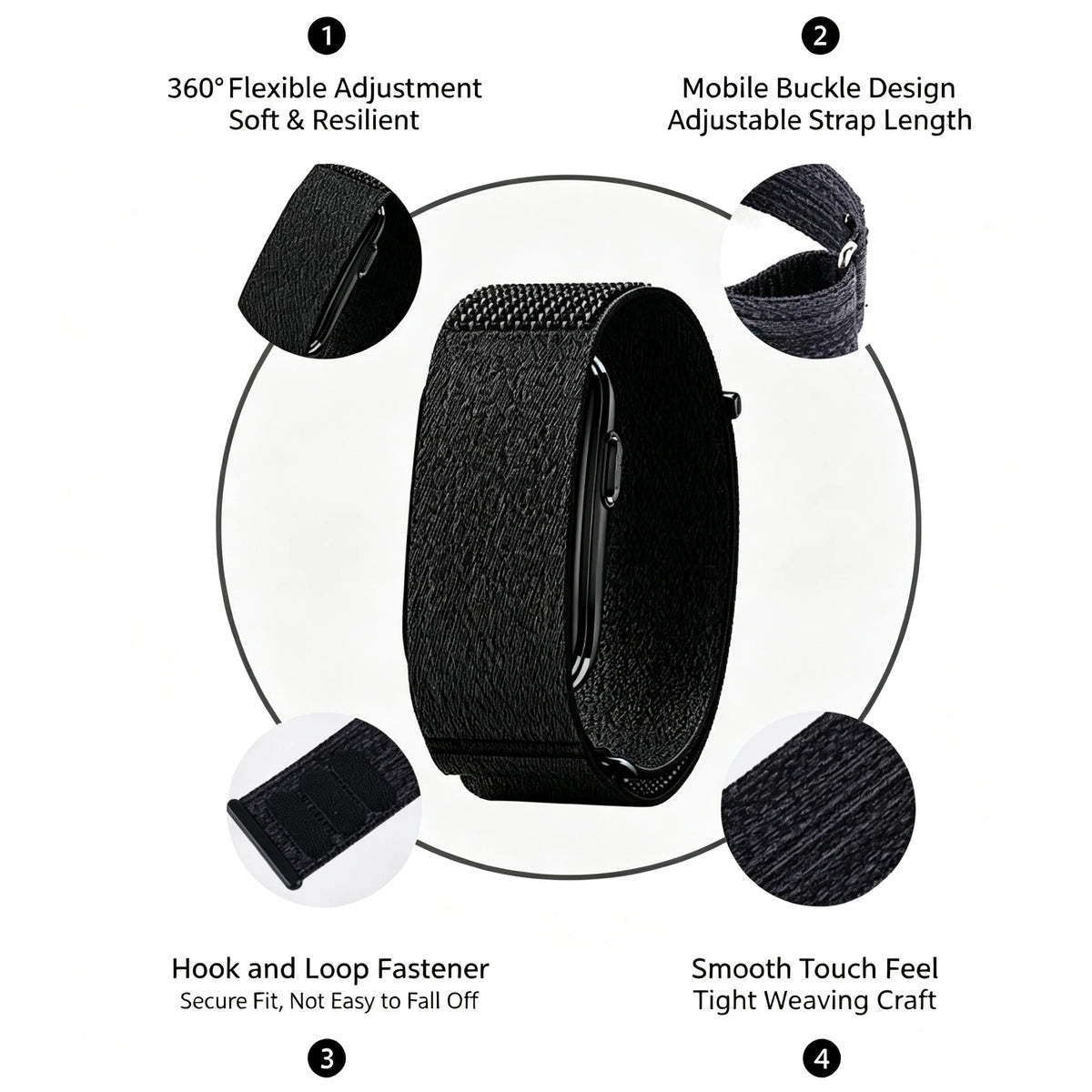 Official Nylon Loop Strap For Garmin CIRQA Smart Band Sport Modified Kit Bracelet Wristband For Garmin CIRQA Watchband Accessory