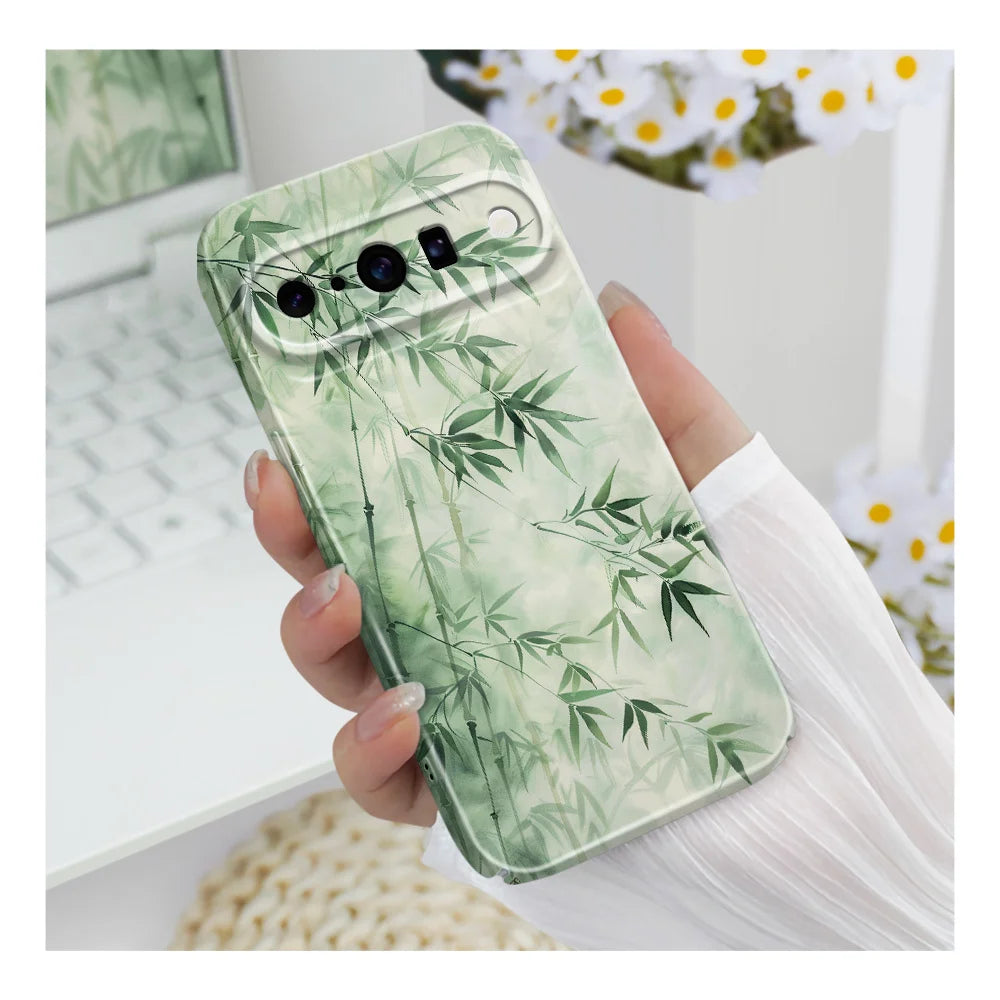 Green Bamboo Forest Phone Case For Google Pixel 10 9 9A 8 8A 7 7A Pro XL 5G Film Hard Cover