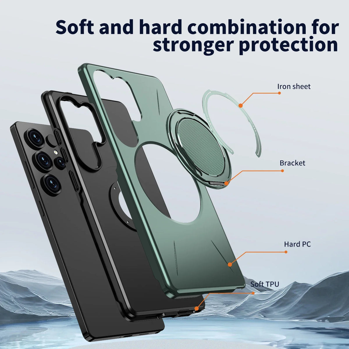 360° Magnetic Bracket Case For Samsung Galaxy S26 S25 S24 S23 S22 Ultra S25 FE S24FE S25Edge For Magsafe Shockproo Cover Fundar