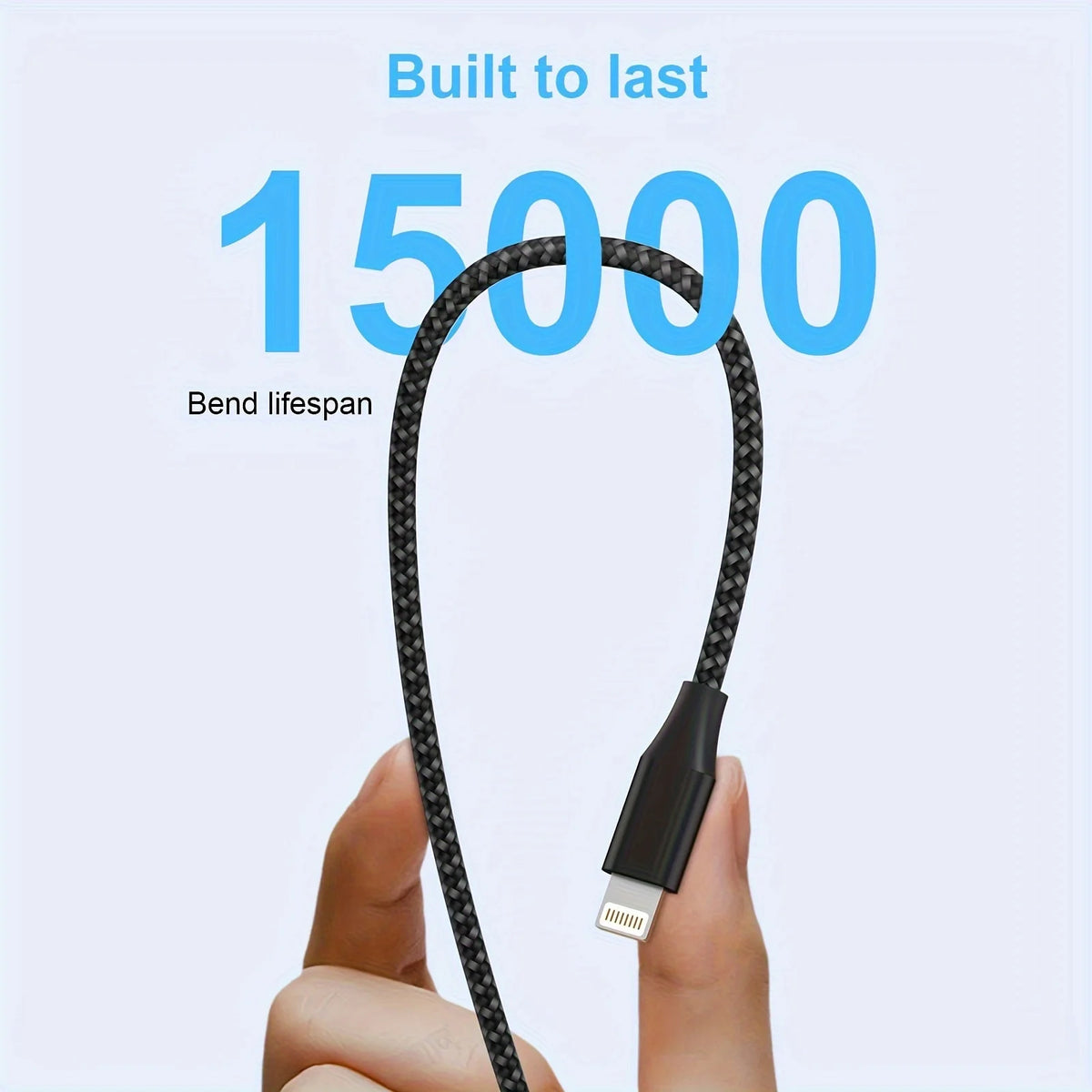 LAIHONEN MFi Certified 1PC/3PCS 10FT USB‑A to Lightning Cable Fast Charging Data Cord for iPhone 14 13 12 X XR