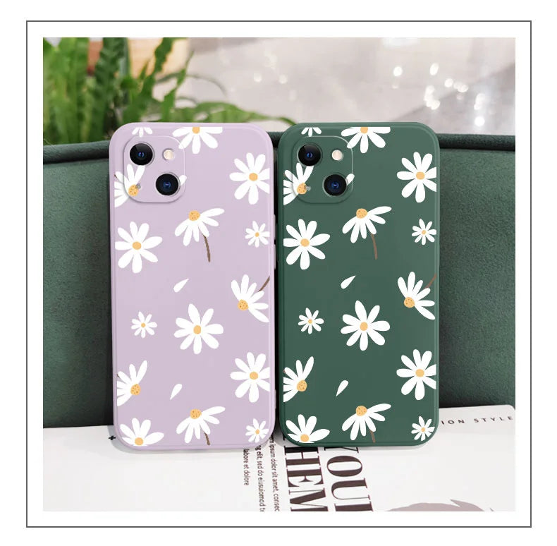 Plain Daisies Phone Case For iPhone 17 17 Air 16 16e 15 14 13 12 11 Pro Max Mini X XR XS MAX SE2020 8 7 Plus 6 6S Plus Cover