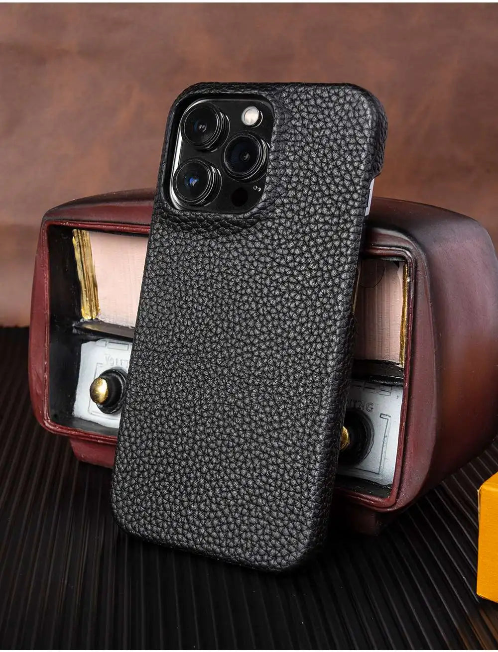 For Iphone 14 Pro Max Case Luxury Genuine Leather Cover Business Phone Cases Back Cover for Iphone 13 18Pro 15 12 XR XSMax Coque
