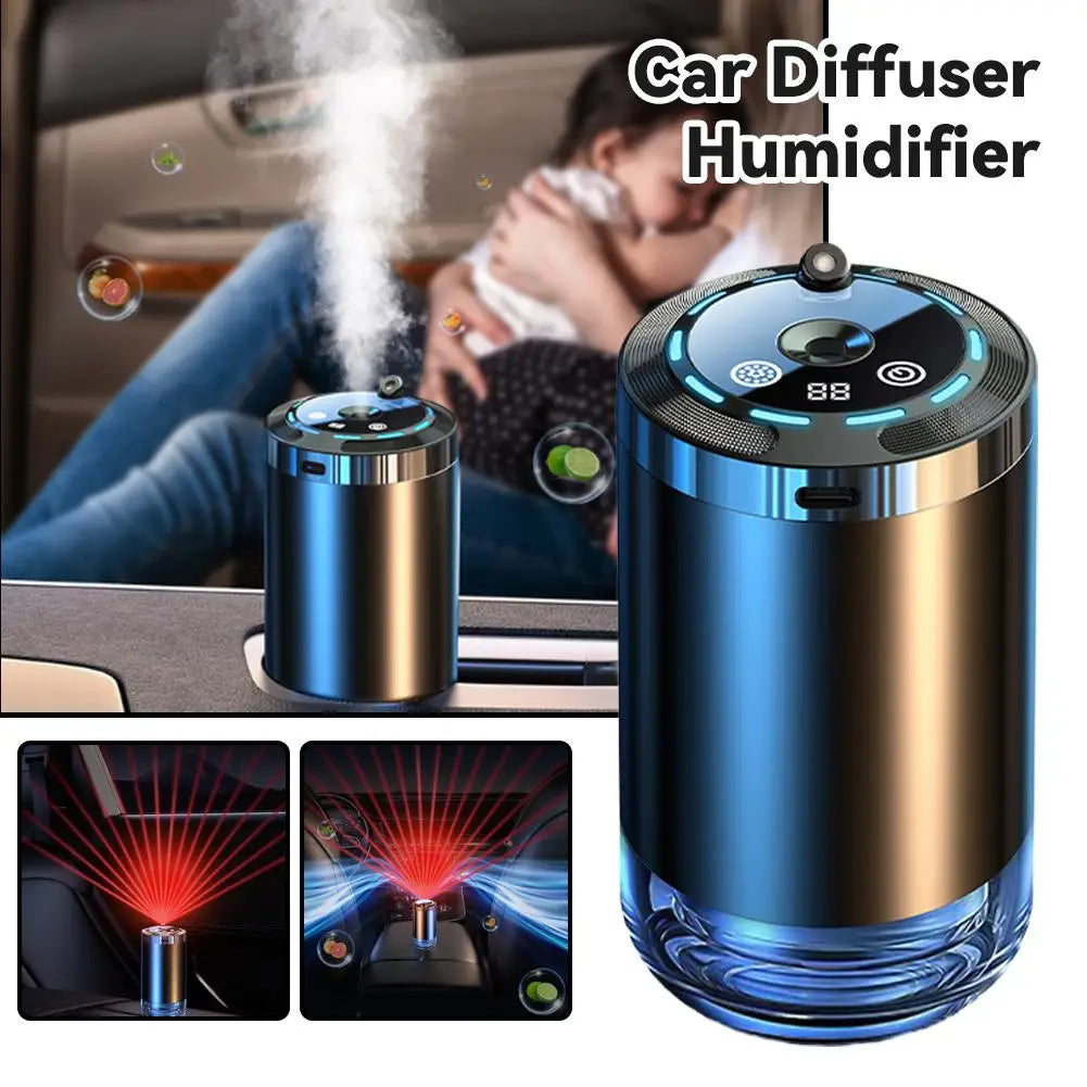 Smart Car Air Freshener 5Modes Aromatherapy Replacement Humidifier Scent Air Odor Eliminator Auto Diffuser Ambient Light For Car